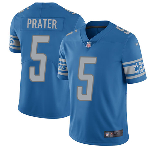2019 men Detroit Lions #5 Prater blue Nike Vapor Untouchable Limited NFL Jersey style 2->detroit lions->NFL Jersey